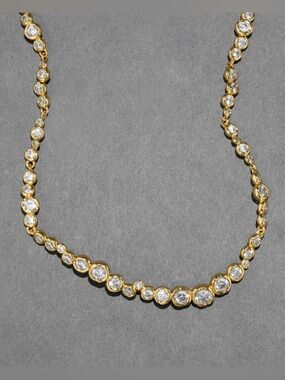 ALEXIS BITTAR Asterales Gold Riviera Necklace All Around CZ’s MY16 JL09